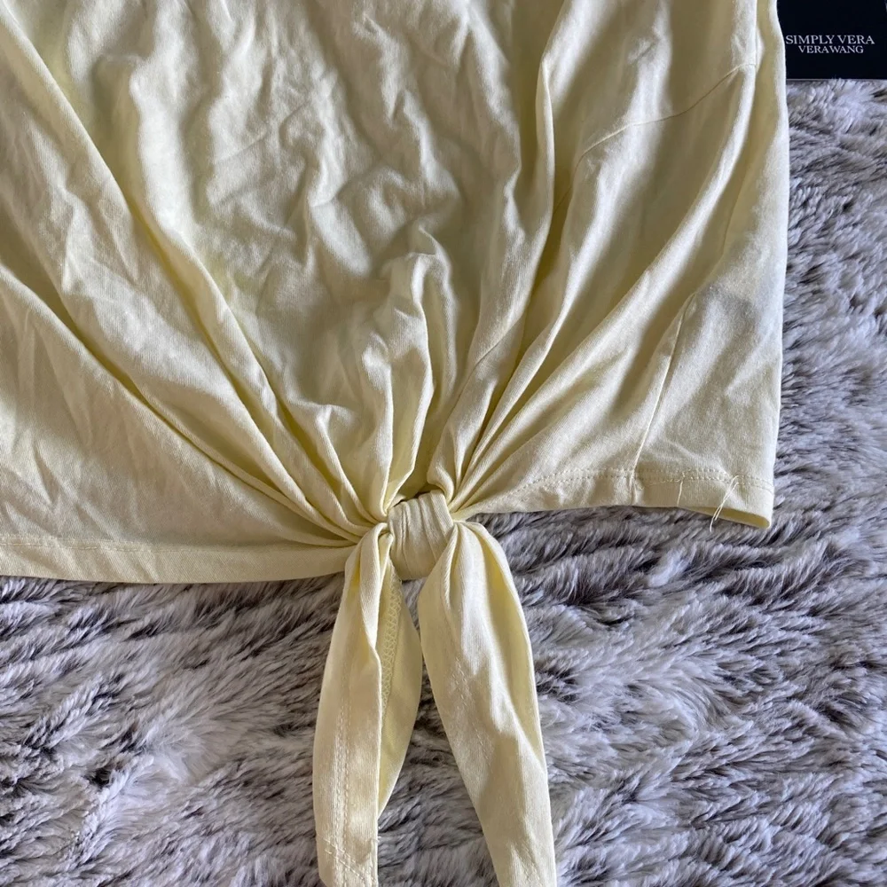 Vera Wang Yellow short sleeve top Size XL - Picture 5 of 5